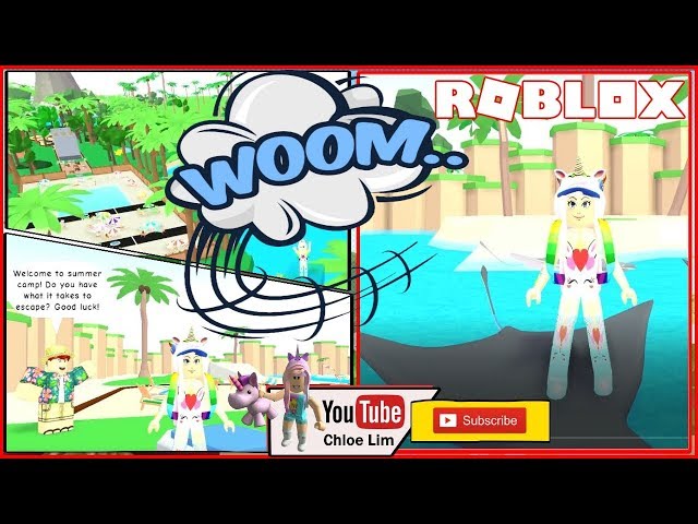 so hot roblox escape summer camp obby youtube