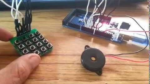 Arduino + 16 keypad matrix 4x4 module and Do, Re, Mi scale sounds