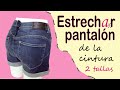 DIY. ESTRECHAR PANTALÓN DE LA CINTURA 2 tallas. Paso a paso. Recomendación. reducir cintura jeans.