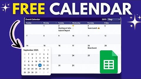 Dynamic Calendar Google Sheets Tutorial 2025 | Free Template + Step by Step