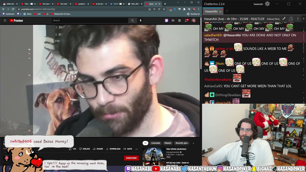 Hasan REACTS to him being exposed as a WEEB