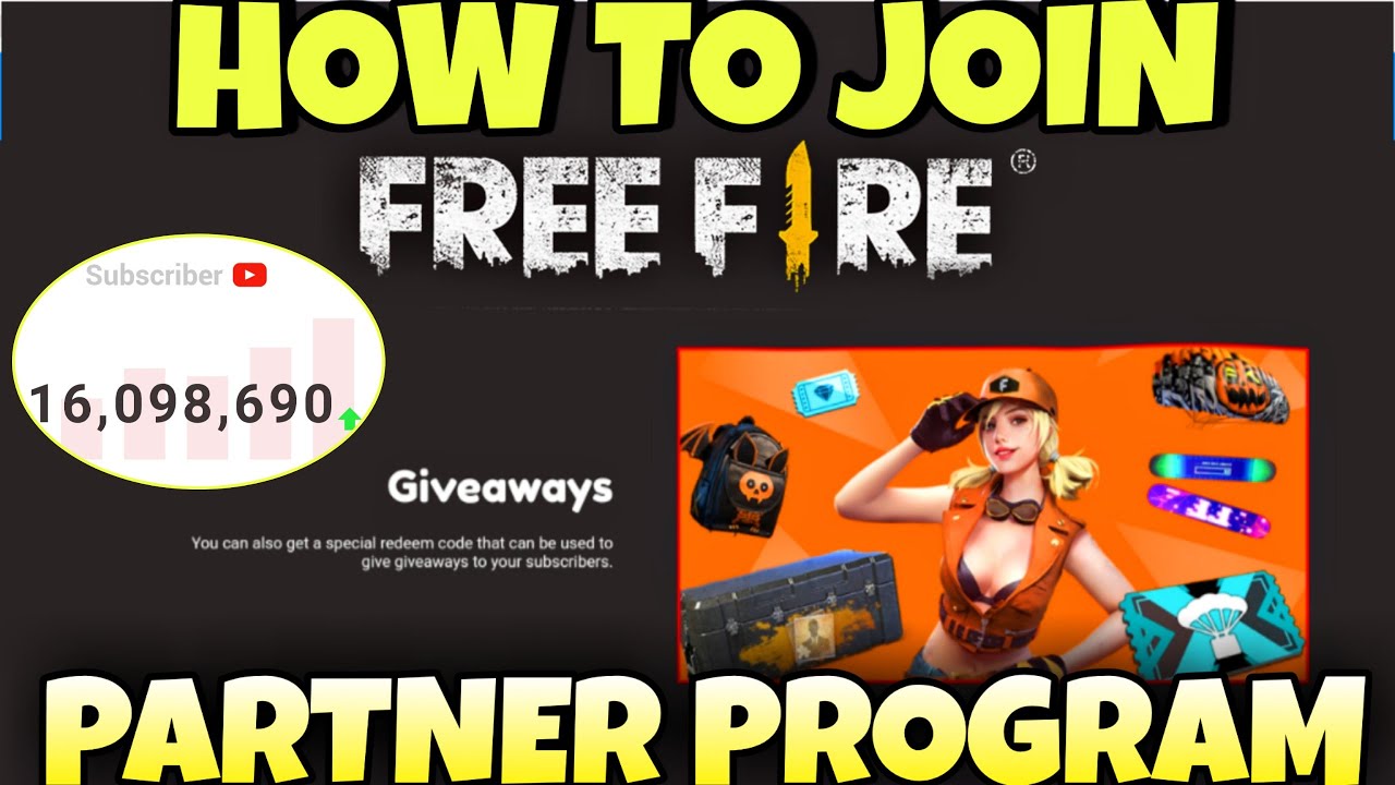 HOW TO JOIN FREE FIRE PARTNER PROGRAM | FULL DETAILS