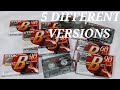 TDK B cassette 5 different versions of