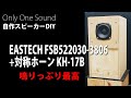 【鳴りっぷり最高】バックロード変形対称ホーンKH-17B 8cmフルレンジユニットEASTECH FSB522030-3806　Self-made speaker 3inch full-range