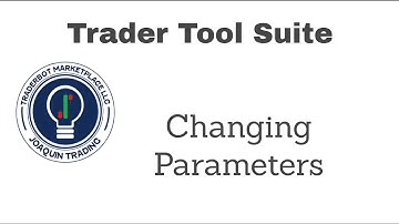 Trader Tool Suite Changing Parameters