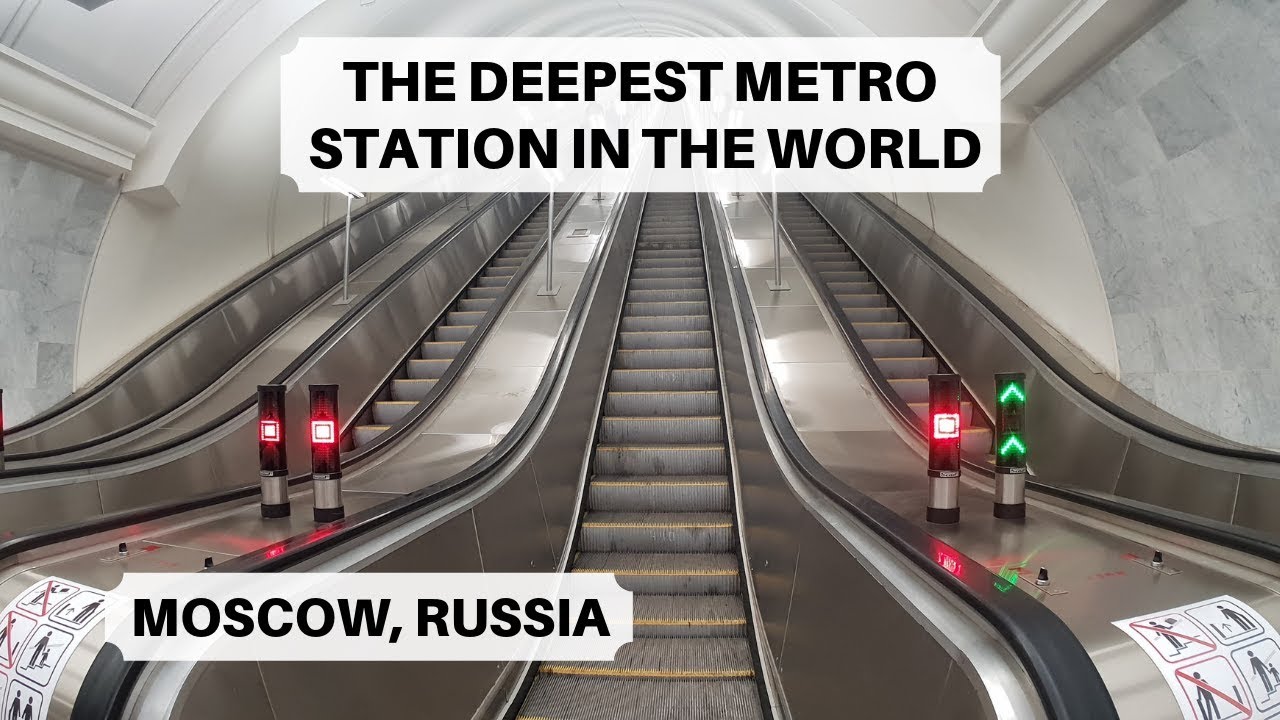 The Deepest Metro Station in the World Станция метро Парк Победы