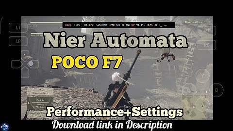 POCO F7 - Nier Automata gameplay | Gamehub 5.3.5 Best settings 