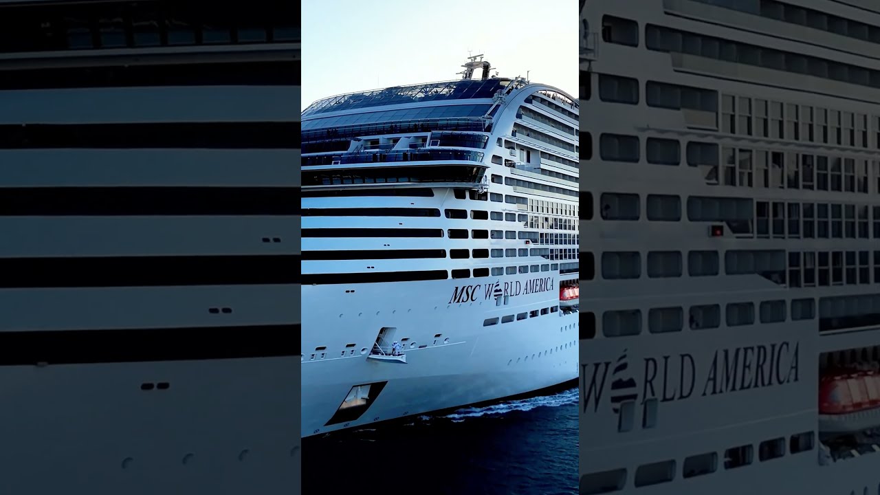 This New Cruise Ship Looks Massive Against the Miami Skyline! 🤯 #Shorts