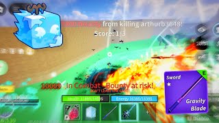 New buffed Ice Fruit Gravity Cane Bounty Hunting Blox Fruits PvP Roblox