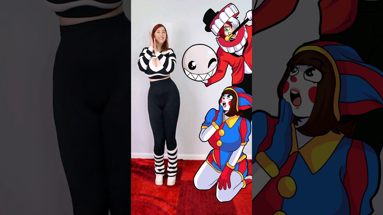 ❤️ POMNI X CAINE X BUBBLE 2D VS 3D #cosplay