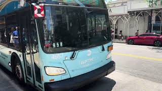 MTA New York City Bus: 2019 New Flyer XE60 "Xcelsior CHARGE" #4957 On The M86 +SBS+ @   3rd Avenue