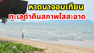 ทะเลดำหาดนาจอมเทียน คืนสภาพใสสะอาด