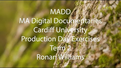 Production Day Exercises - Term 2 - Compilation - MADD MA Digital Documentaries - Cardiff University