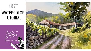 watercolor painting tutorial | landscape watercolor painting | Sunil Linus De