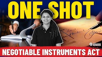 Negotiable Instrument Act 1881 in One Shot | Complete Revision for UGC NET Law 2024