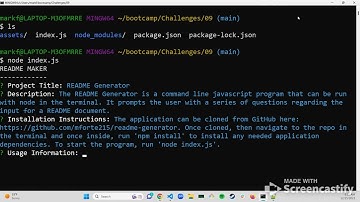 README Generator Command Line Program