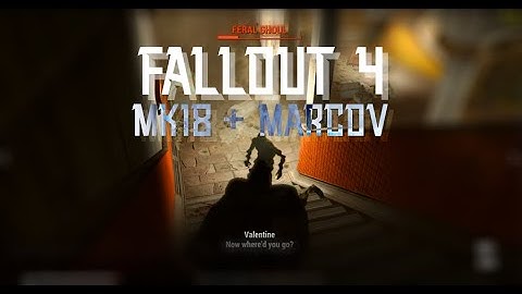 Fallout 4 (Modded Weapons) - MK18 + Macarov GHOUL Horde in Subway