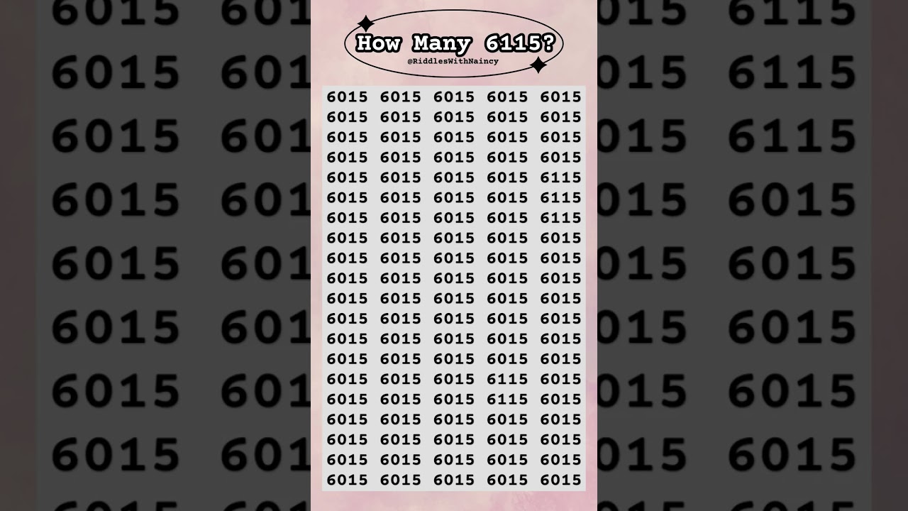 The most excited eye speed challenge - odd one out's 