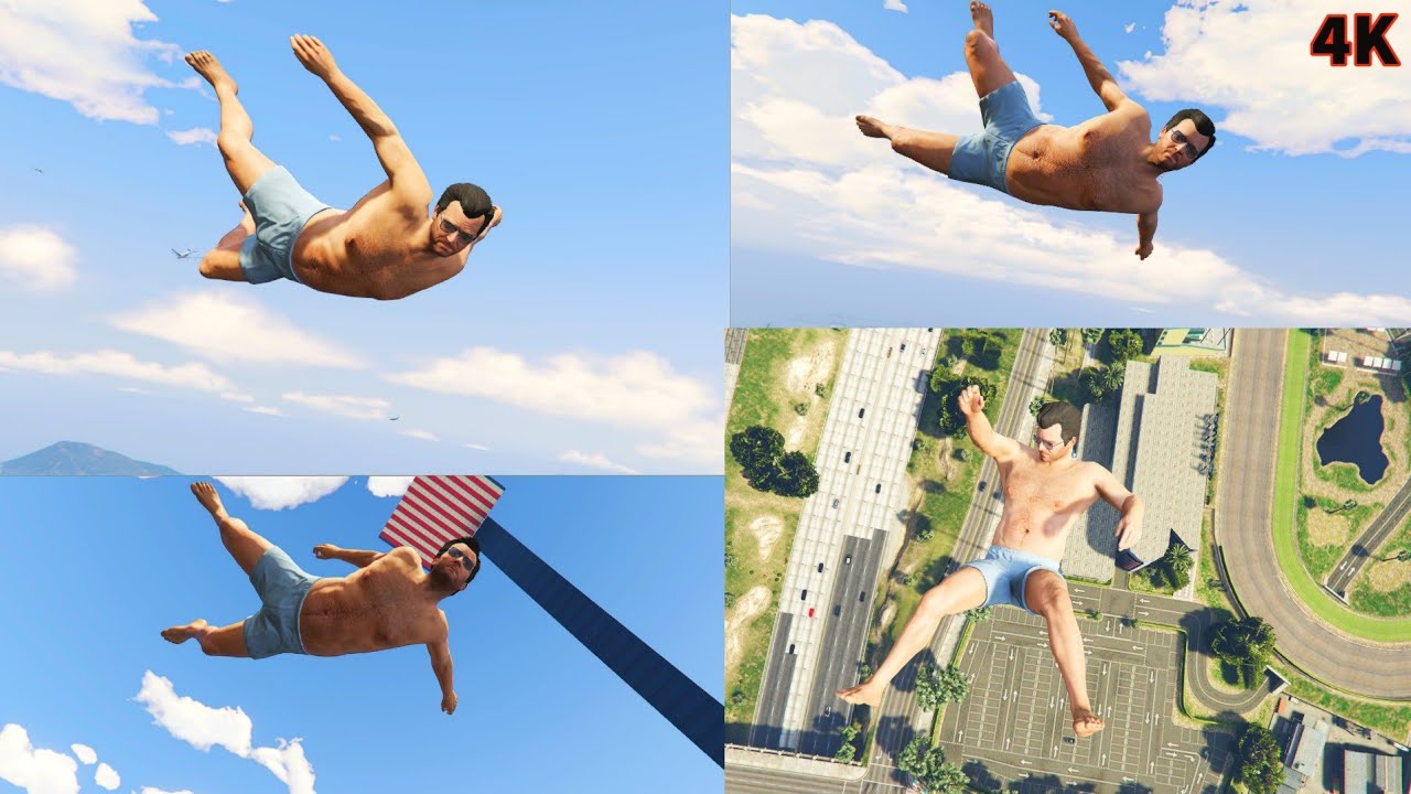 GTA 5 : MICHAEL Does RISKY STUNTS in LOS SANTOS | ORANGE GAMER - YouTube