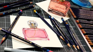 Beautiful Inktense Perfume Bottle Free Live Class 11924