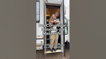 ☀️🪭Bus Conversion: Installing Our Maxxair Fan #busconversion #vanconversion #busbuild #shorts