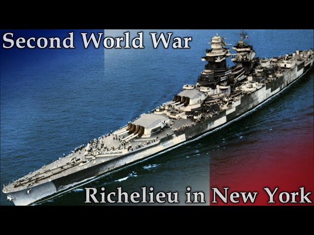 カラー化映像]フランス戦艦リシュリュー/French battleship