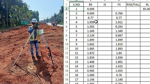 TBM FLYING ERROR ADJUSTMENT WITH EXCEL SHEET||RISE & FALL METHOD