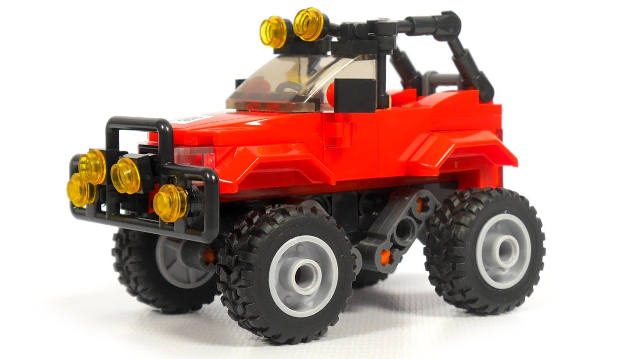 Build Lego car - Sluban M38-B0902  Red SUV