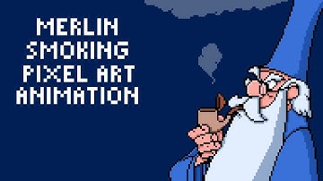 Merlin Smoking Pixel Art Animation by PXLFLX