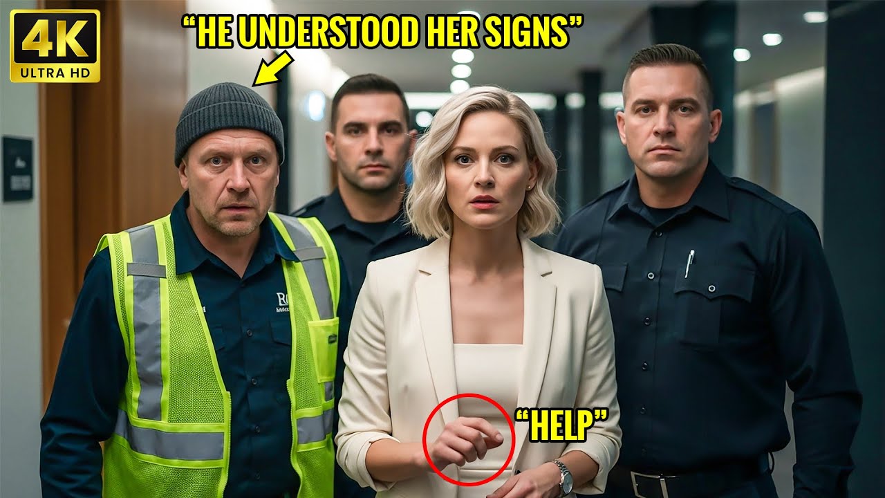 A Night Janitor Saw a CEO Beg for Help in Sign Language — By Morning, the Board Was in Handcuffs