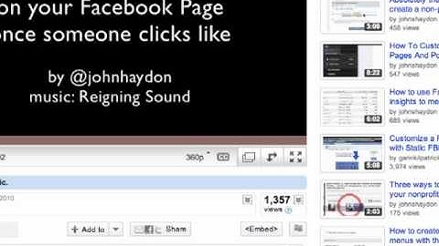 How to embed a YouTube video into a Facebook Page tab