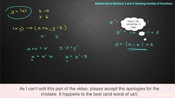 Maths Methods 3 and 4 : Chapter 3 (Part 1) : Families of Functions