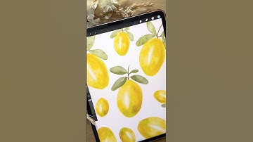 Watercolor lemon procreate #art #procreatebrushes #watercolor #digitalart #procreate #digitaldrawing