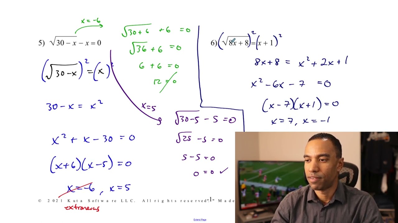 Solving Radical Equations (practice problems)