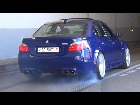 BMW M5 E60 with Eisenmann Race Exhaust! – LOUD V10 Sound & Burnouts!