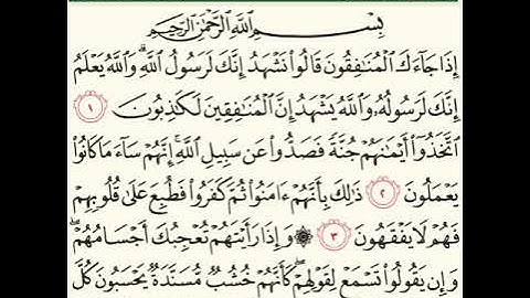 سورة المنافقون للشيخ زكي داغستاني رحمه الله