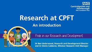 Introducing research at CPFT