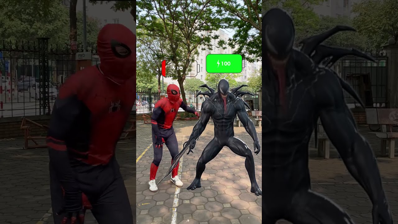 Spiderman Spider Man Transformed Into Super Venom VS Carnage Part 2 M