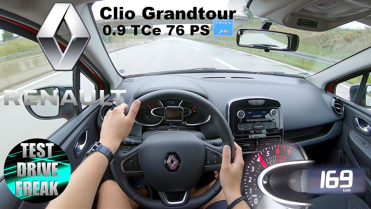 Renault Clio Grandtour 0 9 Tce 76 Ps Top Speed Autobahn Drive Pov Youtube