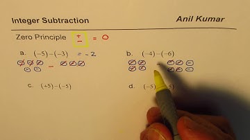 Example to Apply Zero Principle to Subtract Integers