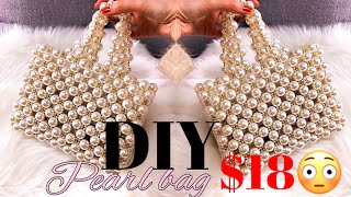 HOW TO MAKE VINTAGE PEARL BEAD BAG // BEAD BAG VINTAGE TOTE // HOW TO MAKE A BEAD BAG || MSS WINNIE