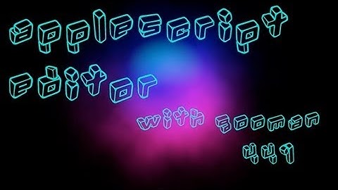 AppleScript Editor tutorial- How to make a simple talking app