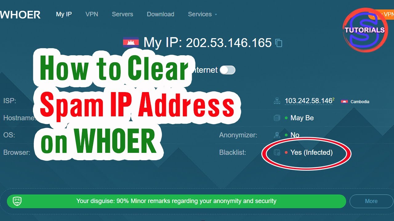 How To Clear Spam Ip Address On Whoer Simple Tutorials Youtube 