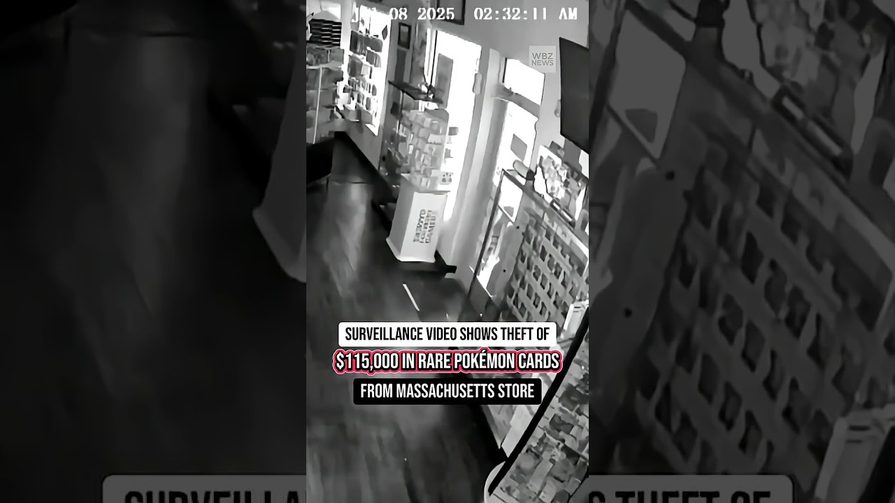 pokmon cards worth $113k stolen from massachusetts store Video shows theft of $115,000 in rare Surveillance video shows theft of