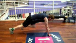 Fitness: Alternate, squat thrust. Home training