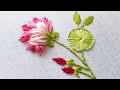 super easy flower design with pin/hand embroidery flower design