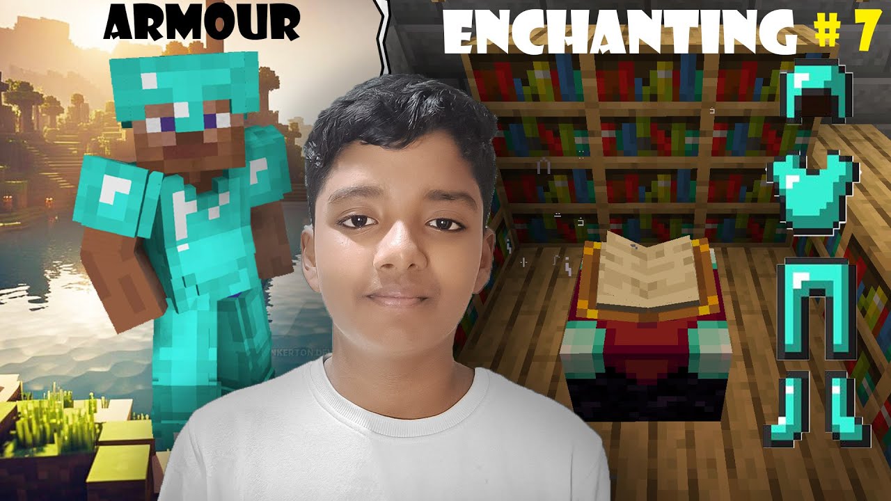 Crafting Diamond Armor & Enchanting It! | Minecraft | Part 7 - YouTube
