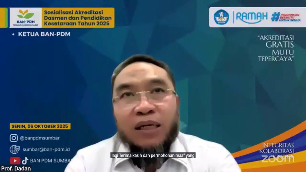 Sosialisasi Akreditasi BAN PDM Provinsi Sumatera Barat Tahun 2025