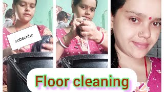 Desi Style Floor Cleaning Housewife