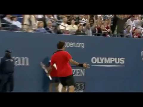 Roger Federer best shot ever - US Open 2009 Semifi...